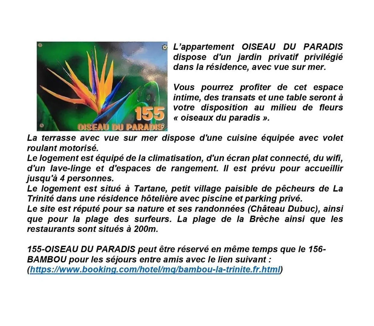 Oiseau Du Paradis La Trinite 0*,